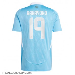 Belgio Johan Bakayoko #19 Seconda Maglia Europei 2024 Manica Corta